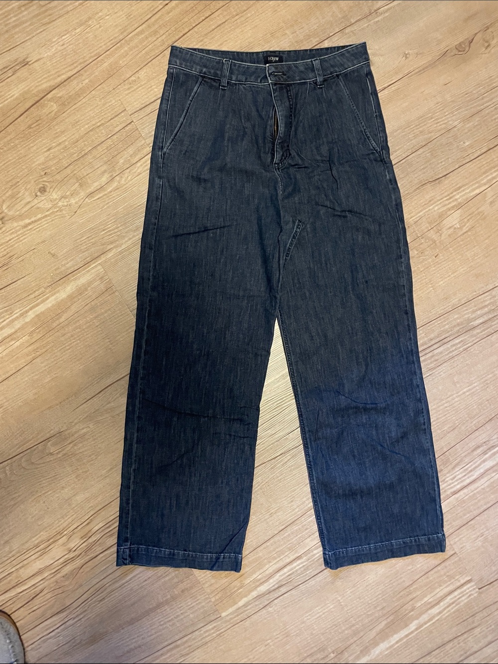 J. Crew Dark Indigo Wide-Leg Jeans